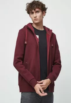 Medicine bluza barbati, culoarea bordo, cu gluga imagine