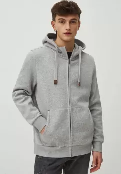 Medicine bluza barbati, culoarea gri, cu gluga, neted imagine