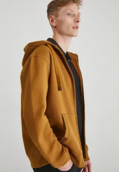 Medicine bluza barbati, culoarea maro, cu gluga, melanj imagine