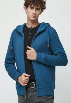 Medicine bluza barbati, culoarea turcoaz, cu gluga imagine