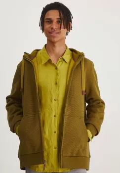 Medicine bluza barbati, culoarea verde, cu gluga imagine