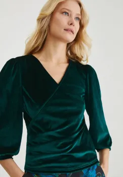 Medicine bluza culoarea verde, neted imagine