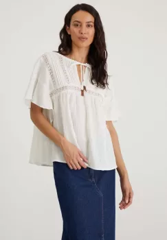 Medicine bluza din bumbac femei, culoarea alb, cu imprimeu imagine