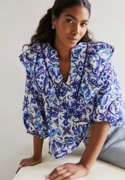 Medicine bluza din bumbac femei, culoarea bej, modelator imagine