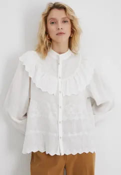 Medicine bluza femei, culoarea alb, cu imprimeu imagine