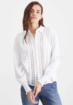 Medicine bluza femei, culoarea alb, cu imprimeu imagine
