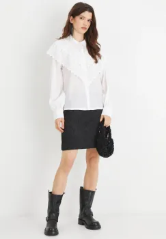 Medicine bluza femei, culoarea alb, cu imprimeu imagine