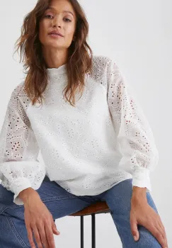 Medicine bluza femei, culoarea alb, cu imprimeu imagine