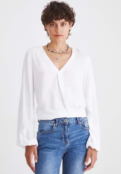 Medicine bluza femei, culoarea alb, modelator imagine