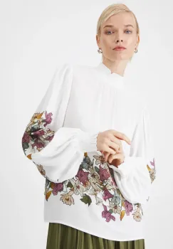 Medicine bluza femei, culoarea alb, modelator imagine