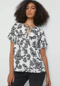 Medicine bluza femei, culoarea alb, modelator imagine