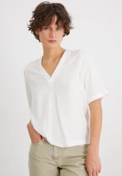 Medicine bluza femei, culoarea alb, neted imagine