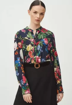 Medicine bluza femei, culoarea albastru marin, modelator imagine