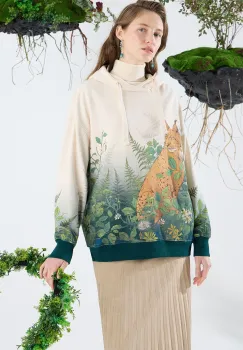 Medicine bluza femei, culoarea bej, cu gluga, cu imprimeu imagine