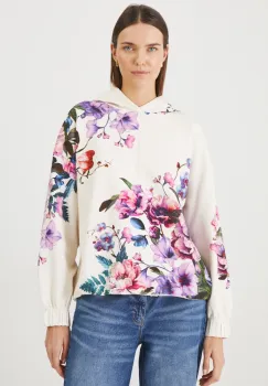Medicine bluza femei, culoarea bej, cu gluga, modelator imagine