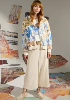 Medicine bluza femei, culoarea bej, cu gluga, modelator imagine