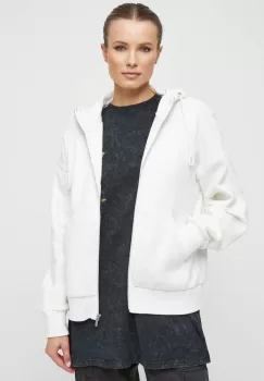 Medicine bluza femei, culoarea bej, cu gluga, neted imagine