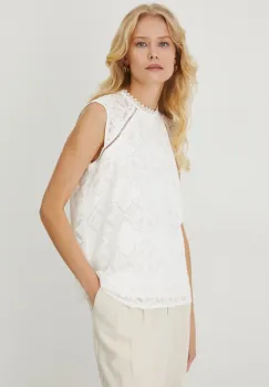 Medicine bluza femei, culoarea bej, cu imprimeu imagine