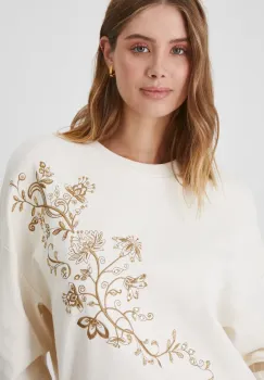 Medicine bluza femei, culoarea bej, cu imprimeu imagine