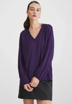 Medicine bluza femei, culoarea bordo, neted imagine