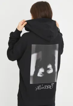 Medicine bluza femei, culoarea negru, cu gluga, cu imprimeu imagine