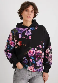 Medicine bluza femei, culoarea negru, cu gluga, modelator imagine