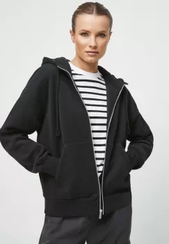 Medicine bluza femei, culoarea negru, cu gluga, neted imagine