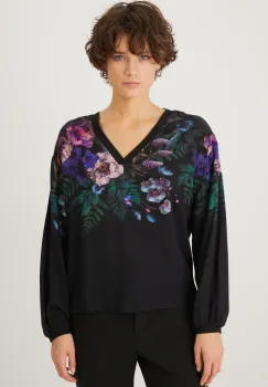 Medicine bluza femei, culoarea negru, modelator imagine