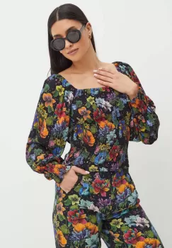 Medicine bluza femei, culoarea negru, modelator imagine