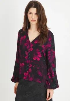 Medicine bluza femei, culoarea negru, modelator imagine