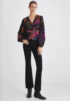 Medicine bluza femei, culoarea negru, modelator imagine