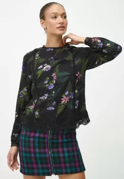 Medicine bluza femei, culoarea negru, modelator imagine