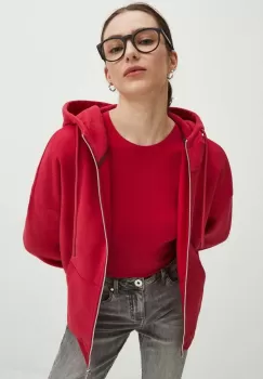 Medicine bluza femei, culoarea roz, cu gluga, neted imagine