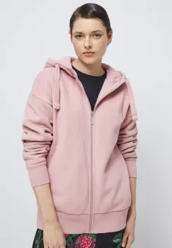 Medicine bluza femei, culoarea roz, cu gluga, neted imagine