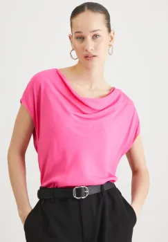 Medicine bluza femei, culoarea roz, neted imagine