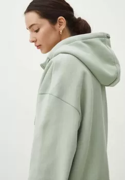Medicine bluza femei, culoarea turcoaz, cu gluga, neted imagine