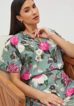 Medicine bluza femei, culoarea turcoaz, modelator imagine