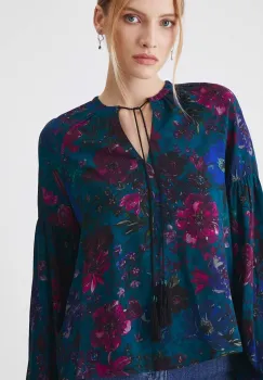 Medicine bluza femei, culoarea turcoaz, modelator imagine
