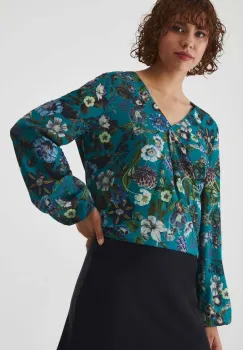 Medicine bluza femei, culoarea turcoaz, modelator imagine