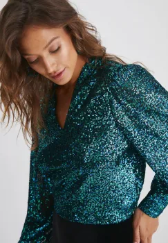 Medicine bluza femei, culoarea verde, cu imprimeu imagine