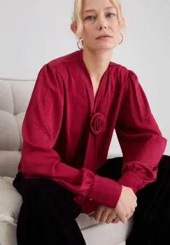 Medicine bluza femei, culoarea violet, neted imagine