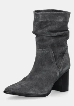 Medicine botine culoarea gri, cu toc drept imagine