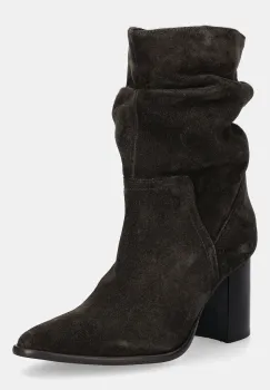 Medicine botine culoarea maro, cu toc drept imagine