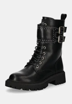 Medicine botine femei, culoarea negru, cu platforma imagine