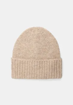 Medicine caciula din amestec de lana culoarea bej imagine