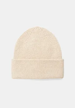 Medicine caciula din amestec de lana culoarea bej imagine