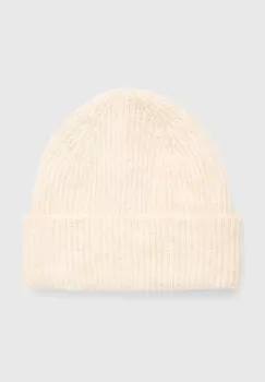 Medicine caciula din amestec de lana culoarea bej, din tricot gros imagine