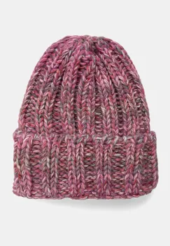 Medicine caciula din amestec de lana femei, culoarea roz, din tricot gros imagine
