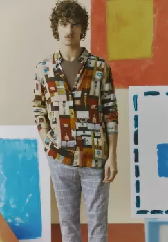 Medicine camasa barbati, cu guler clasic, regular imagine