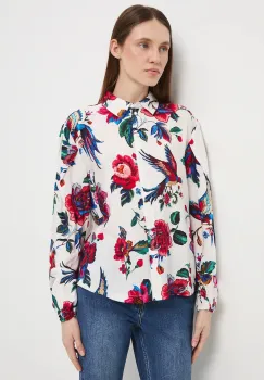 Medicine camasa culoarea bej, cu guler clasic, regular imagine